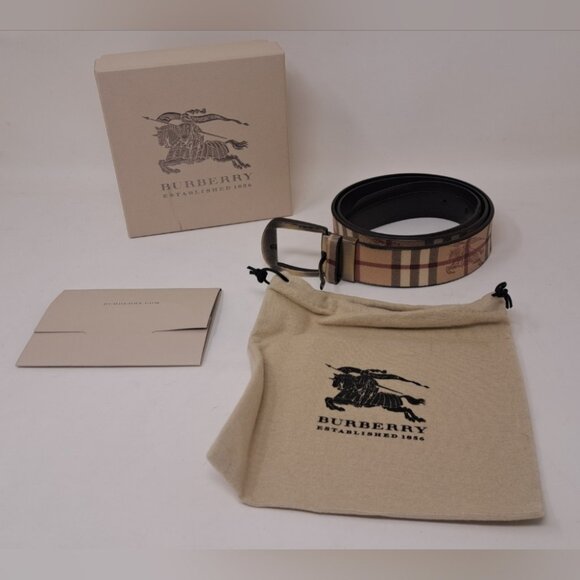 Burberry Tan and Brown Men's Belt - Picture 1 of 16